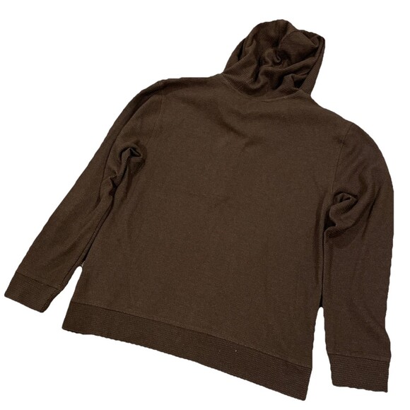 Lee Men's Full Zip Textured Hoodie Size LARGE Regular Fit Brown Bark NEW - Picture 5 of 5